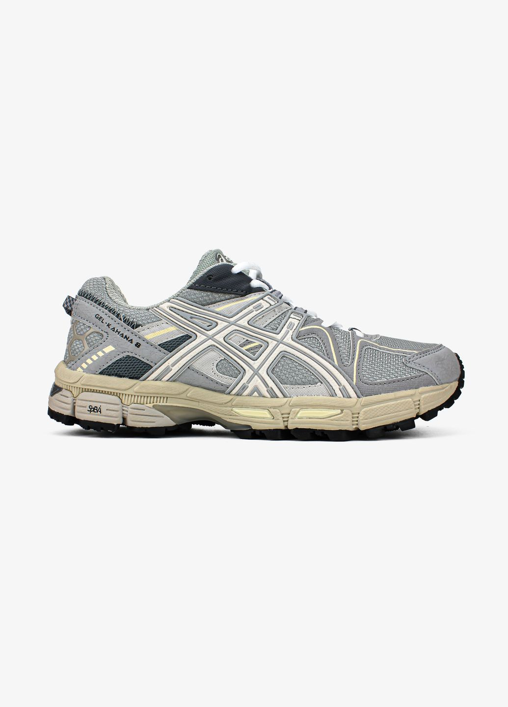 Сірі всесезон кросівки чоловічі і жіночі Asics Gel-Kahana 8 gray beige | Асікс Гель-Кахана 8 сірі бежеві