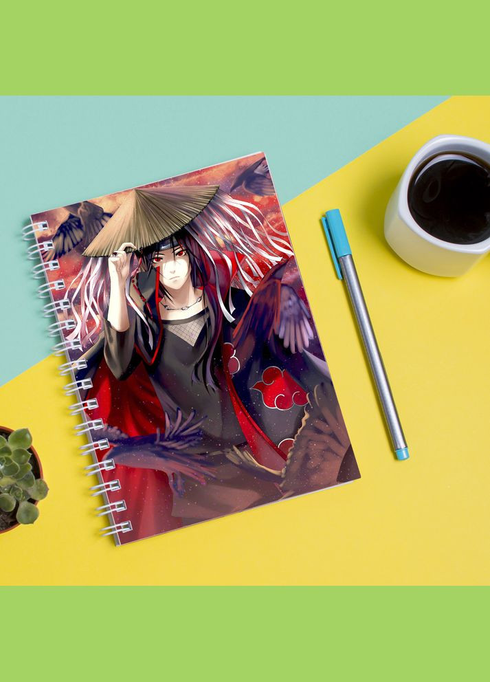 Скетчбук Sketchbook (блокнот) для малювання з принтом Naruto Наруто Ітачі 5 Кавун блокнот для малювання (316133261)