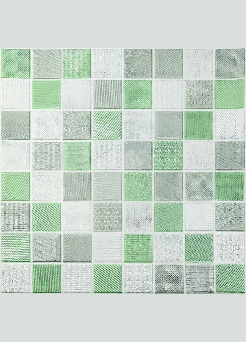 Панель стінова 3D 700х700х4мм мозаїка зелена (D) SW-00002010 Sticker Wall (316100972)