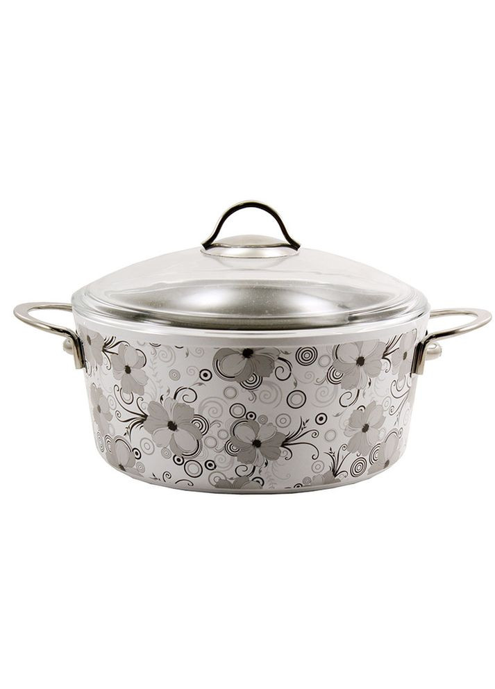 Кастрюля алюминиевая 5 л 26 см глубокая с крышкой, Кружево (1279) Interos (368774275)