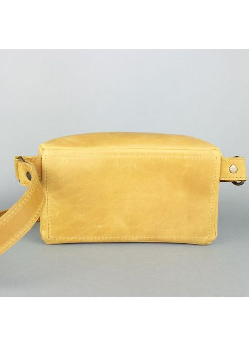 Шкіряна поясна сумка жовта вінтажна The Wings (348358603)