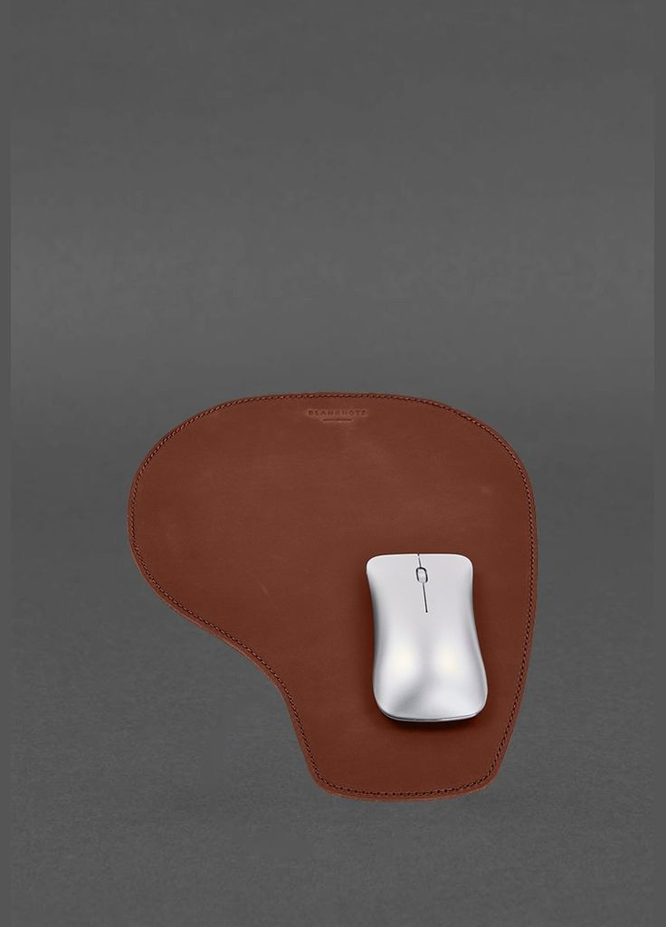 Коврик для мышки "Грушка" из натуральной кожи светло-коричневый Crazy Horse (A-028475) BlankNote (330144432)