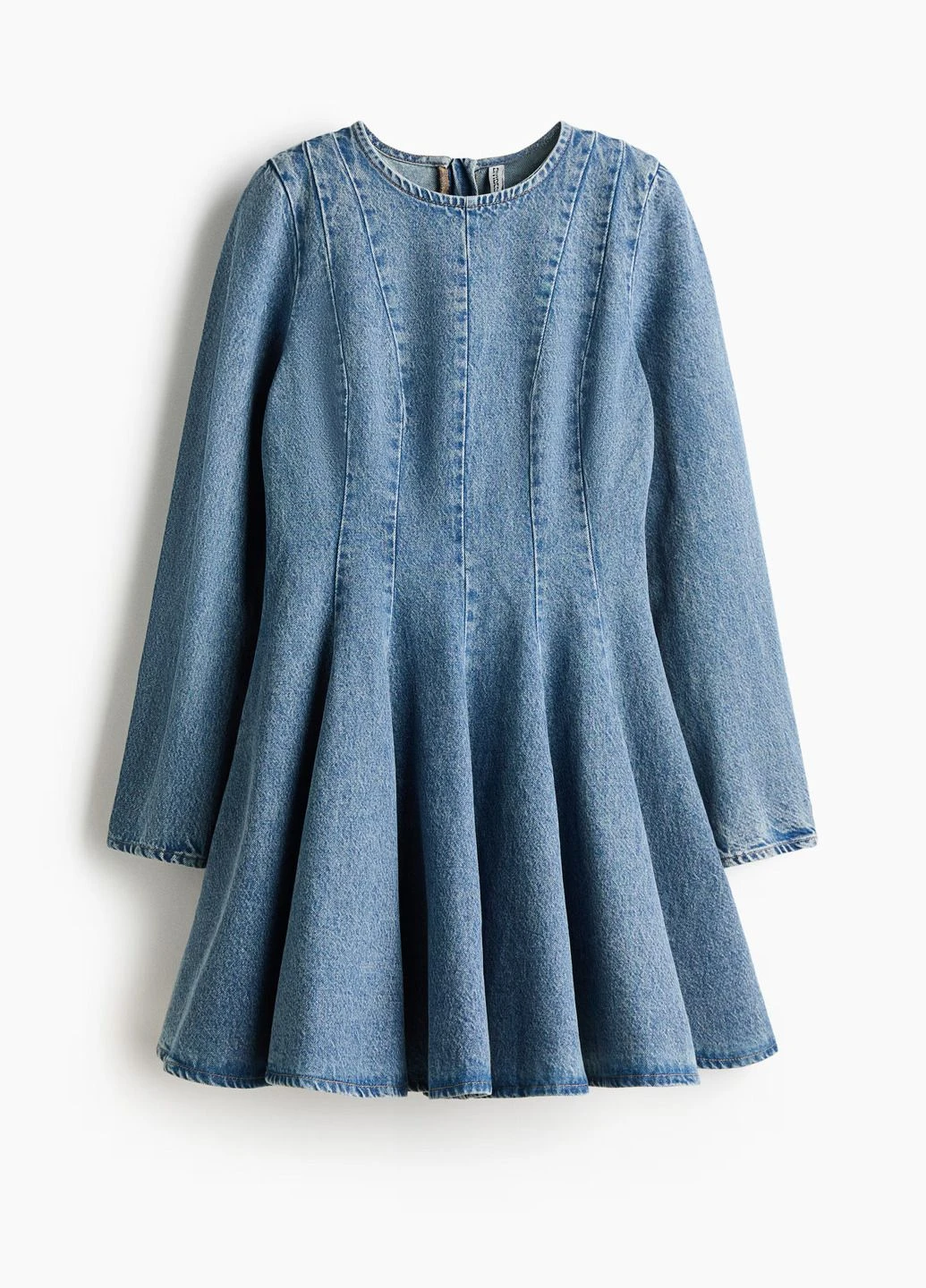 Синее платье H&M однотонное