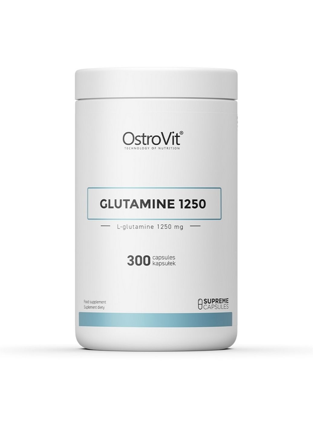Амінокислота Glutamine 1250, 300 капсул Ostrovit (294926638)