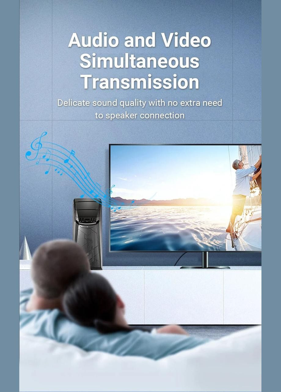 Переходник Display Port (DP) на HDMI 4K/30Hz (Full HD) (HBOB0) Vention (322196695)