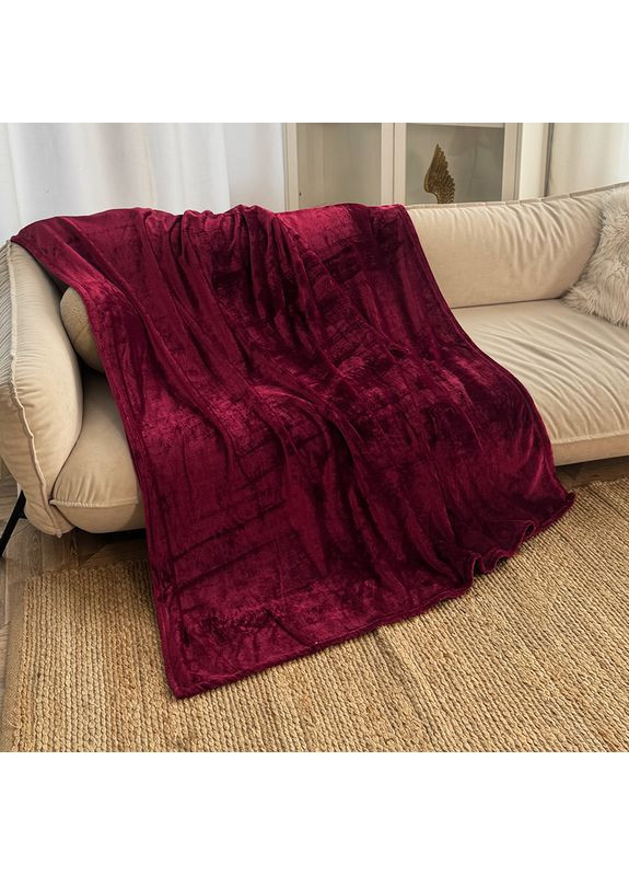 Плед флісовий бордо 200x220 см Love You (369621753)