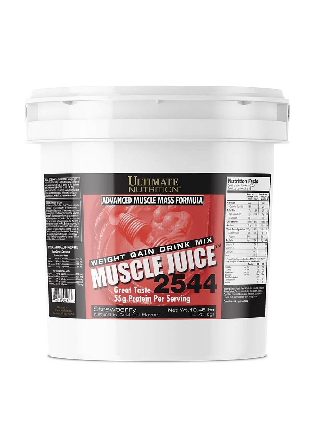 Гейнер Ultimate Muscle Juice 2544, 4.75 кг Клубника Ultimate Nutrition (293421719)