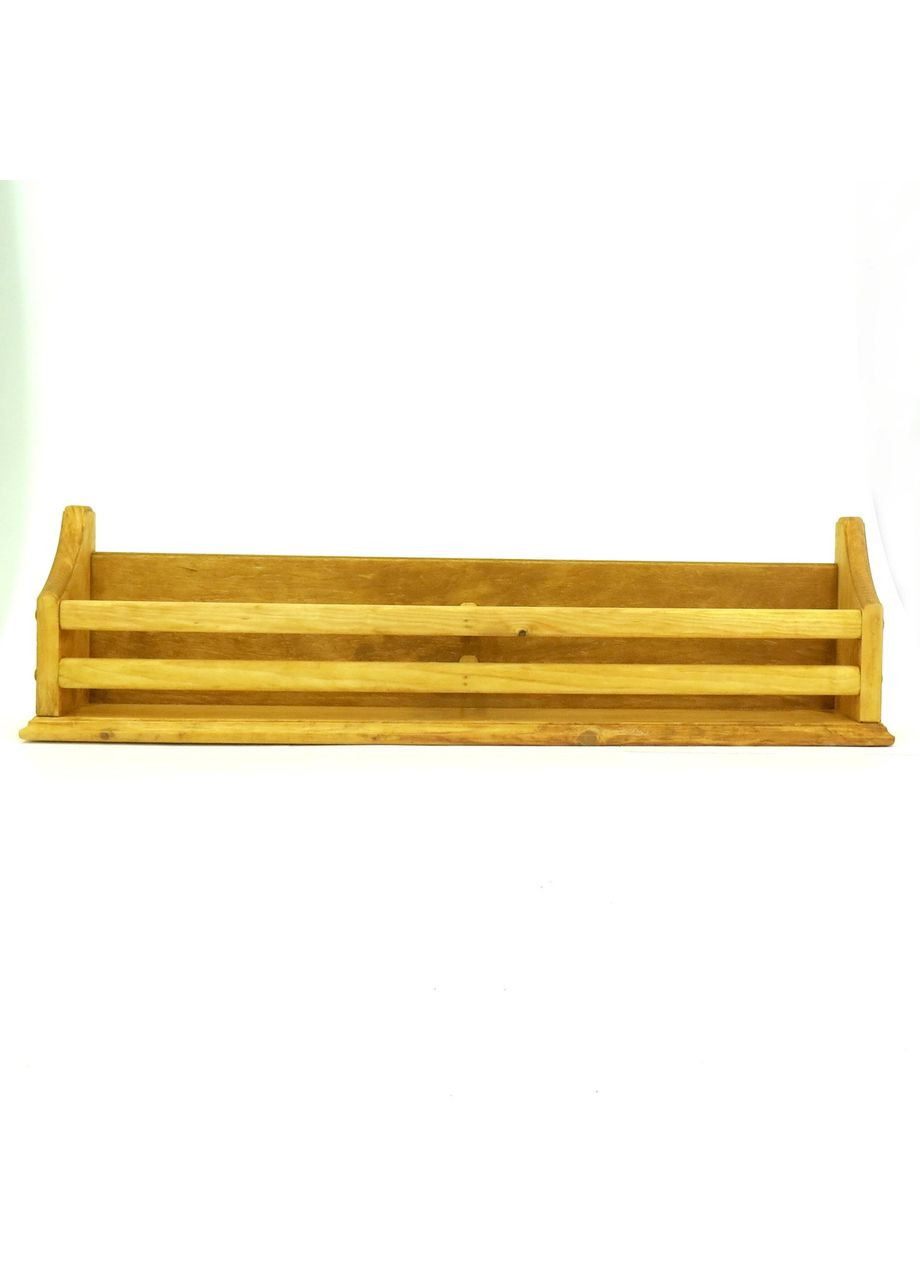 Настенная книжная полка из дерева Маргарита 10х75 карри (КПГ-10750203) No Brand (328072758)