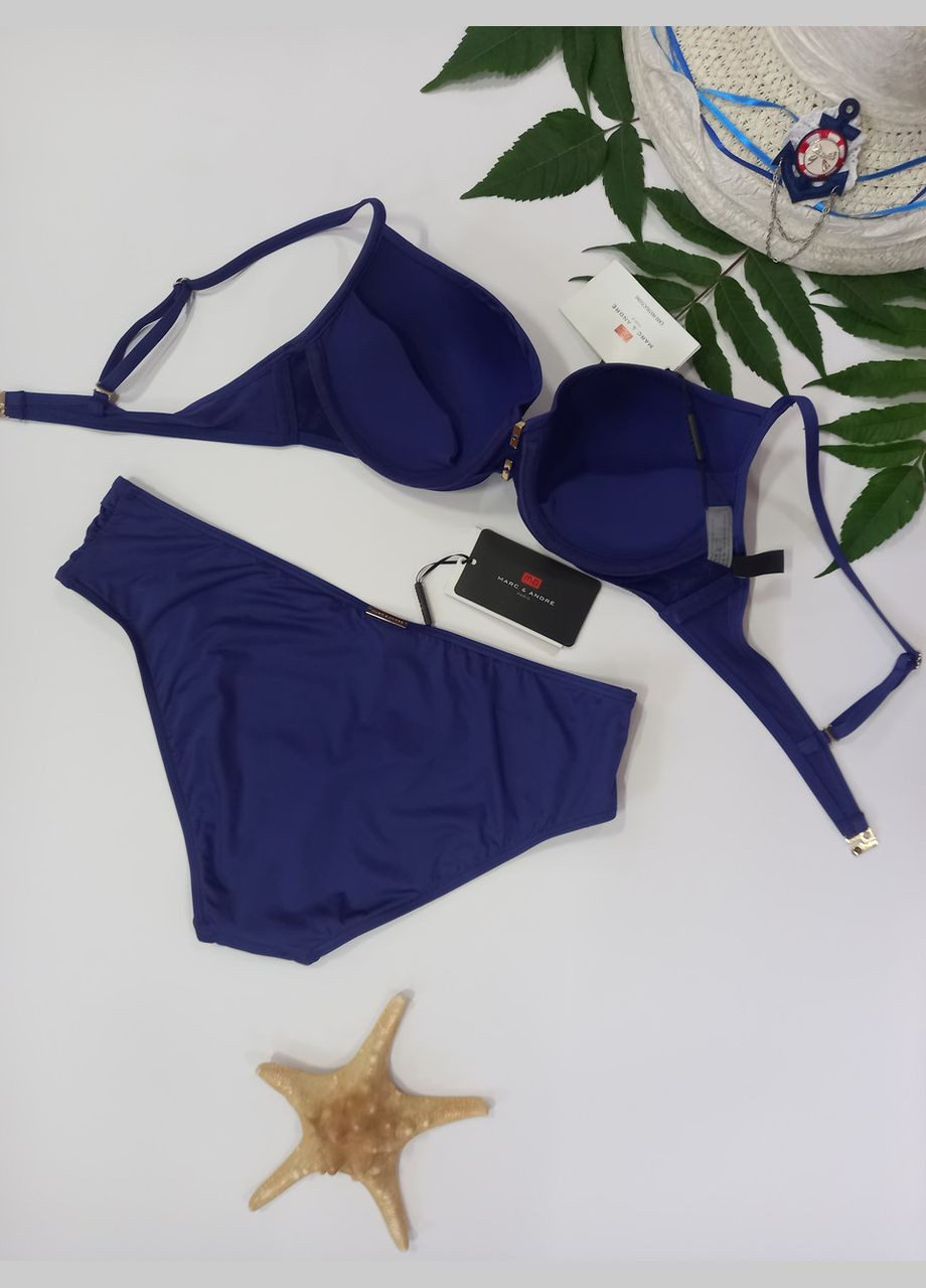 Синій літній модний роздільний купальник у синьому кольорі marc&andre 1936 672 марк андре Marc & André