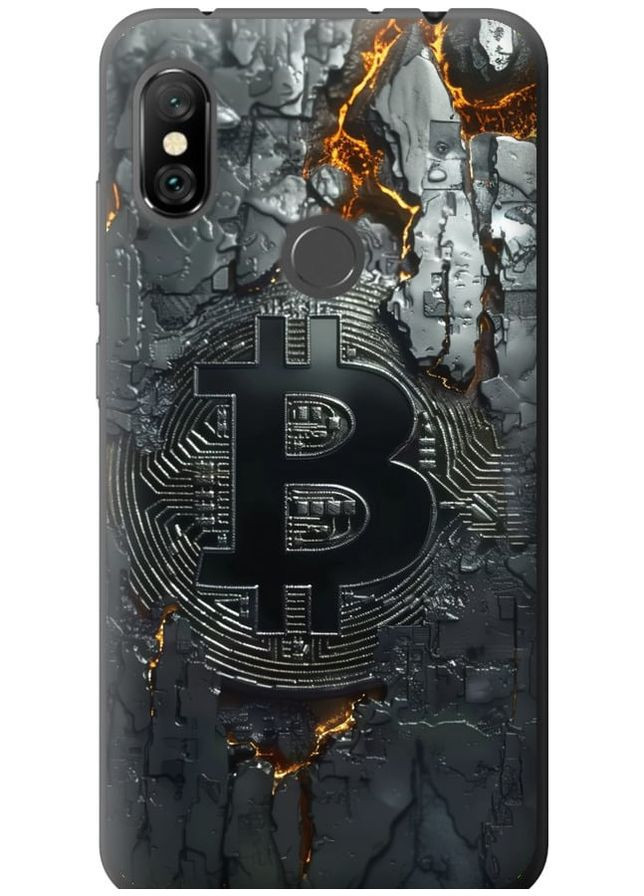 2D пластиковый чехол 'Раскаленный биткойн' для Endorphone Xiaomi Redmi Note 6 Pro (289716171)