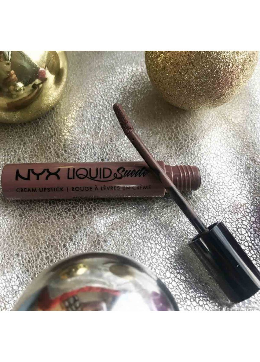 Рідка помада для губ Liquid Suede Cream Lipstick (4 мл) BROOKLYN THORN - DEEP BROWN WITH PURPLE UNDERTONES (LSCL21) Nyx (278773494)