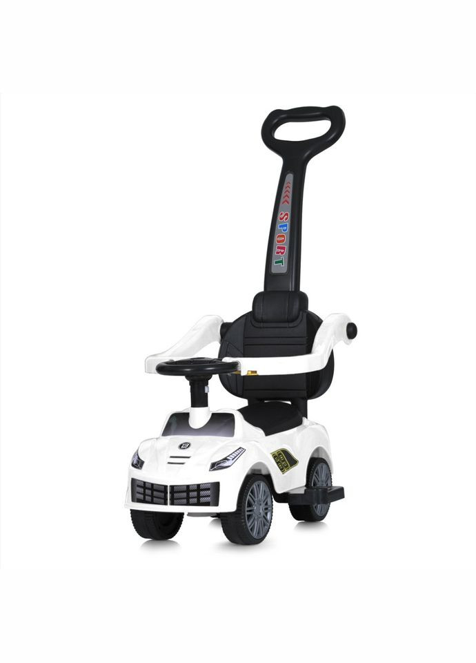 Детская каталка-толокар Racer M 5728L-1 белый, c родительской ручкой Bambi Racer (316466637)