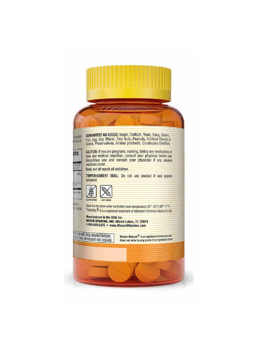 Пробіотик з клітковиною для дітей, Healthy Kids Probiotic With Fiber,, 60 жувальних таблеток Mason Natural (365284670)