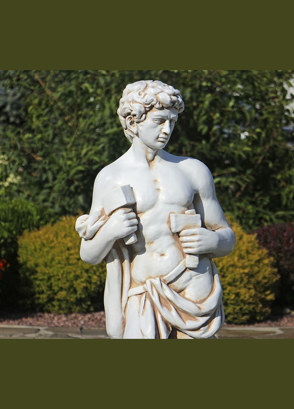 Садова скульптура Бог будівництва 84х30х22 см (ССП12043 Крем) Гранд Презент (284419191)