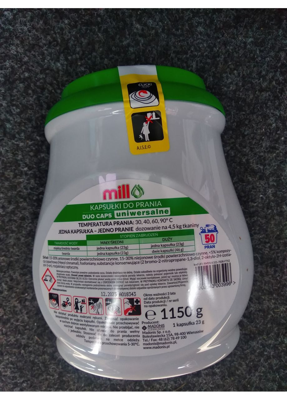 Универсальные капсулы для стирки 50 шт. Duo Caps Mill (356671589)