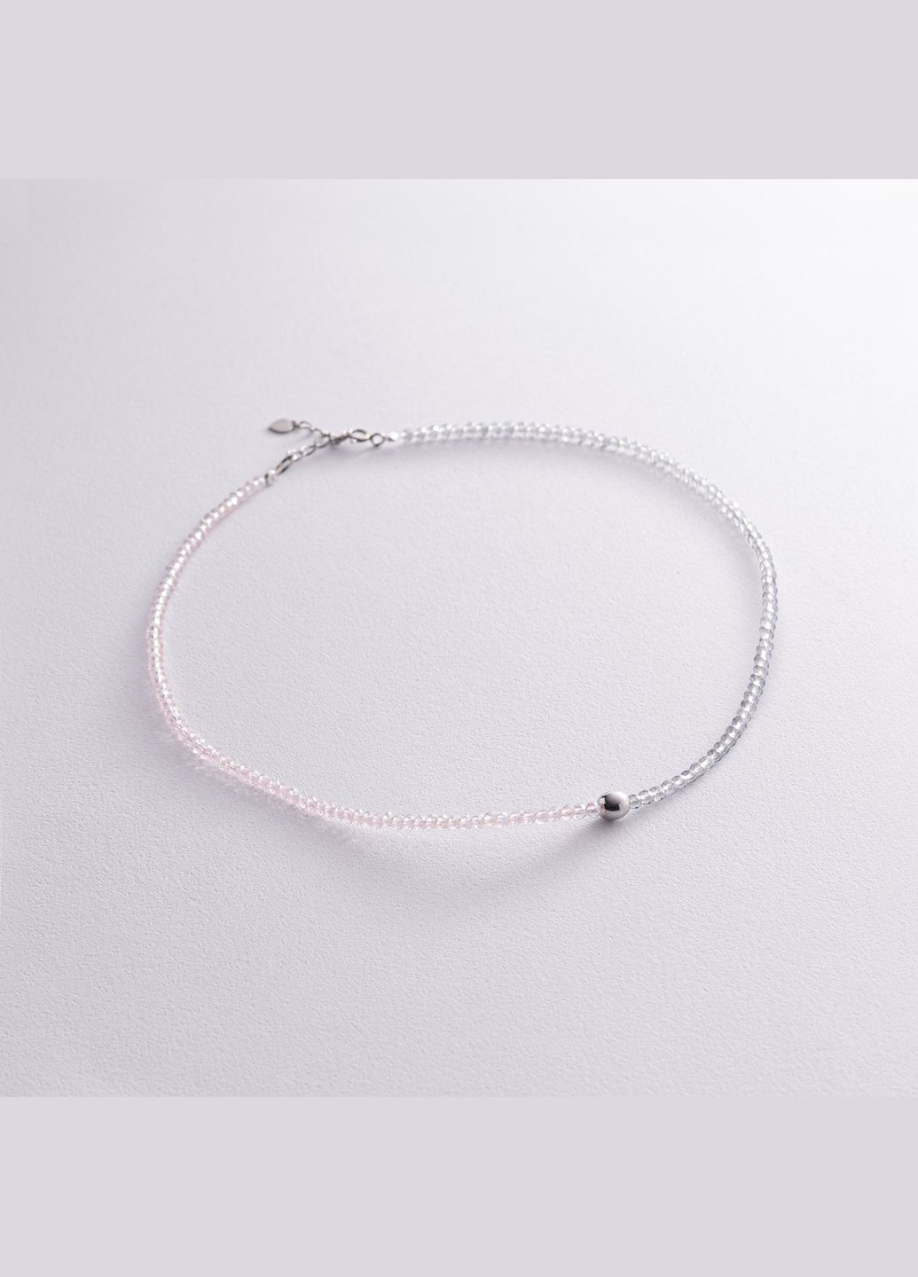 Серебряное колье Шарик с хрусталем 908-01487 38 Oniks (264392825)