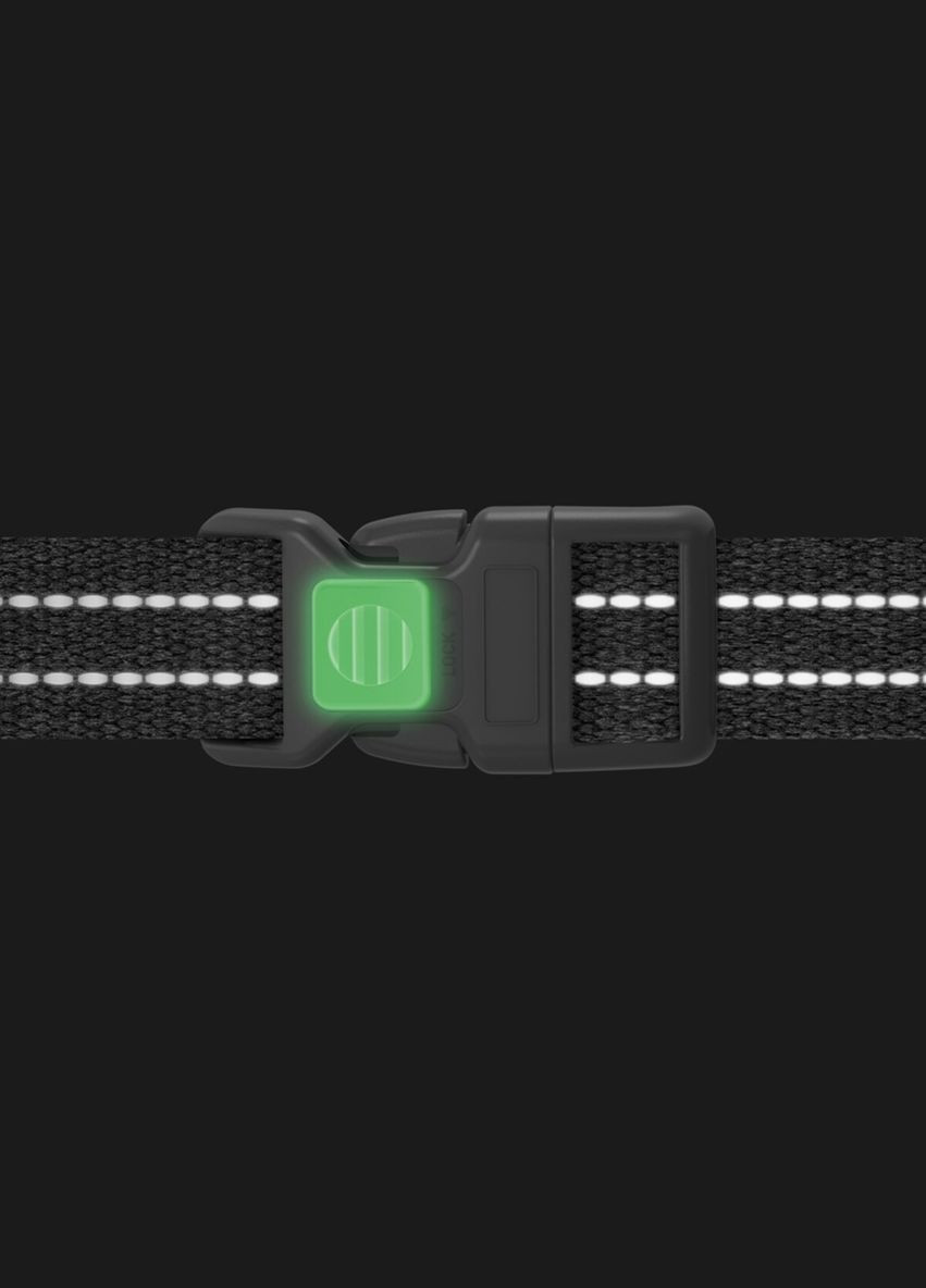 Шлея для собак з ручкою анатомічна Re-cotton з QR-паспортом, розмір L, Ш 25 мм, A 60-85 см, B 60-100 см, зелений WAUDOG (322642101)