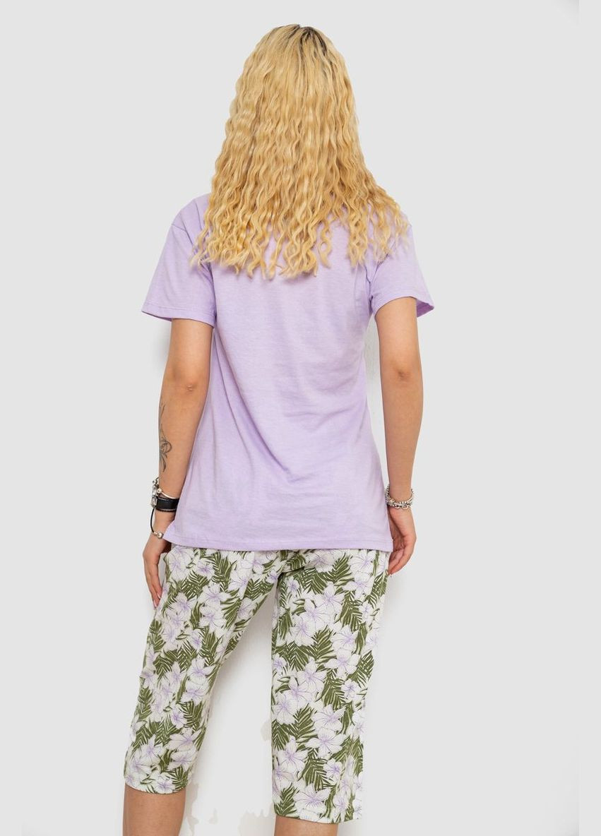 Сиреневая пижама женская с принтом Ager 243R3755