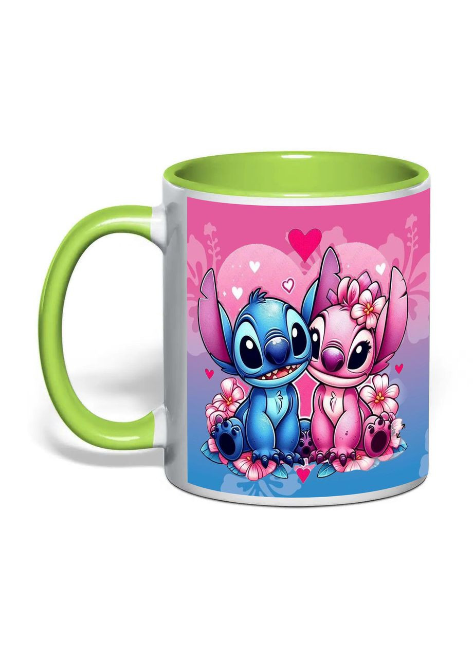 Чашка з друком "Стіч і Ейнджел" 330 мл ( ) (35303) No Brand (371917748)