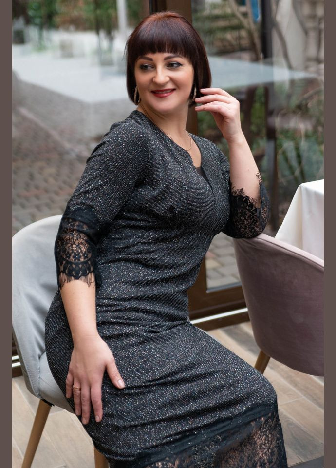 Черное платье 14208 Alenka Plus