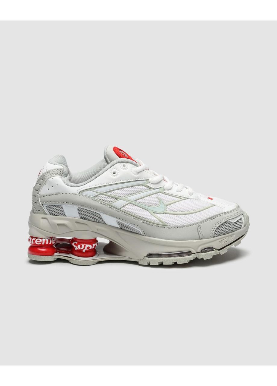Белые демисезонные кроссовки nike white/red No Brand Shox Ride 2 SP x Supreme