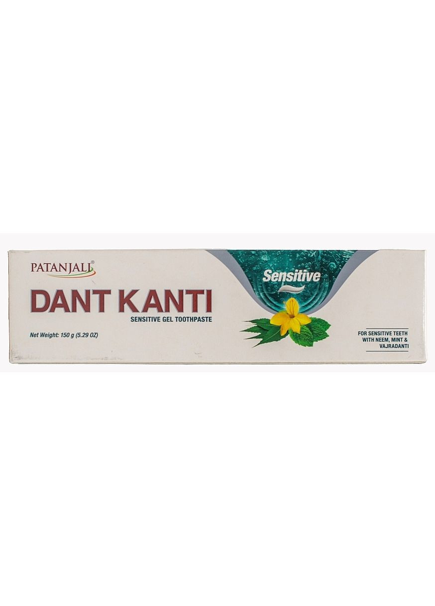 Зубная паста-гель для чувствительных зубов Dant Kanti Sensitive Gel Toothpaste 150g (1444793-32067565) Patanjali (368649788)
