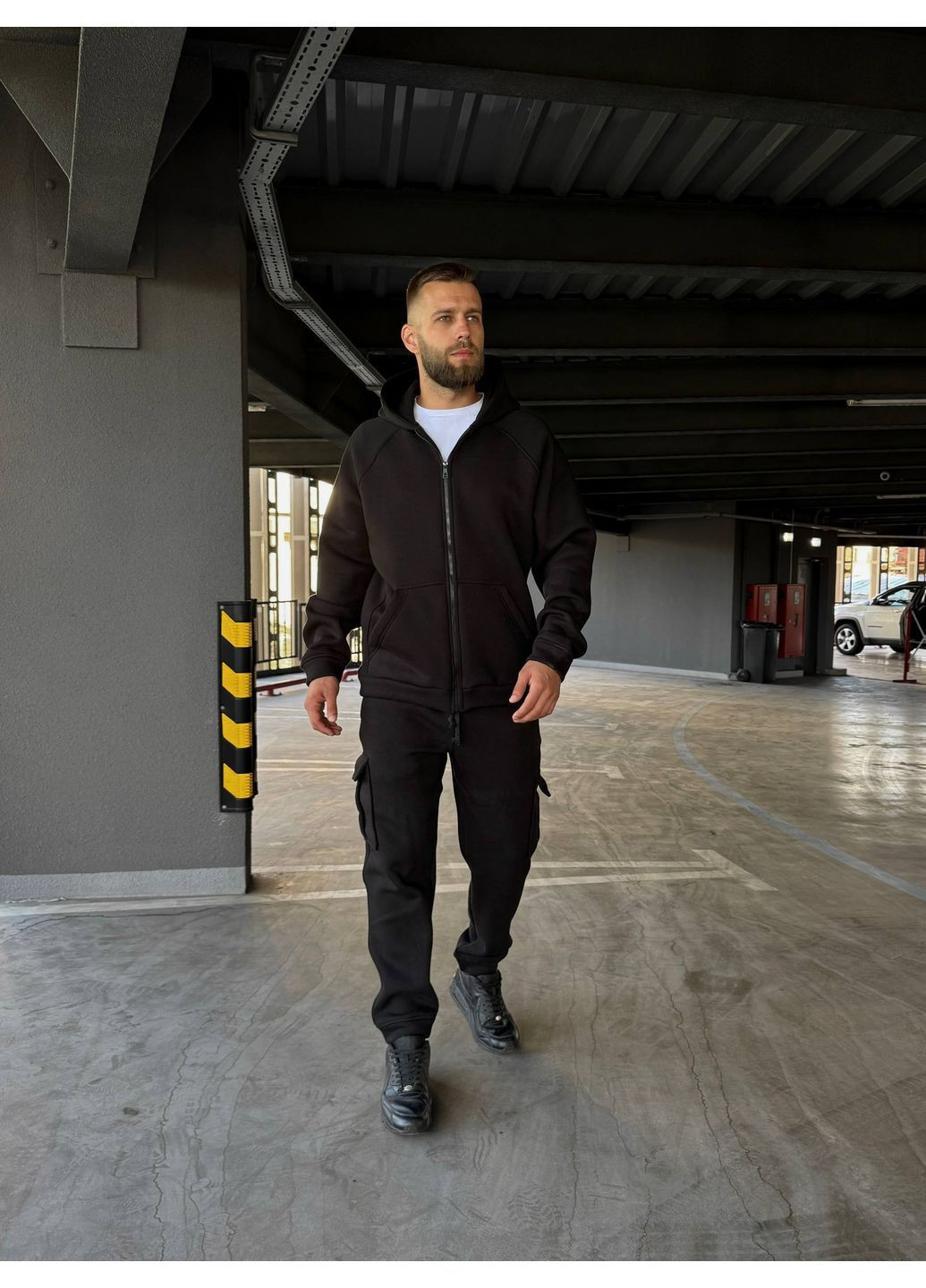 ❄️Зимовий чоловічій костюм Jack з начосом чорний❄️ No Brand (366013369)