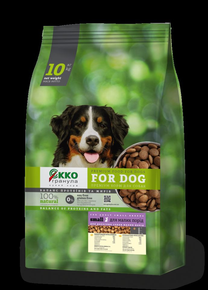 Сухий корм Ekko гранула для дорослих собак малих порід 10 кг 4820249130124 Екко Гранула (277631715)