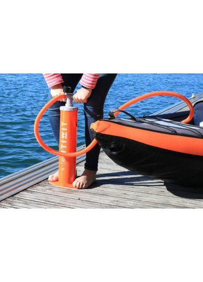 Ручной Насос Двойного Действия для Каяка/Байдарки (2 х 2,6 л) с Манометром Оранжевый Itiwit (342966683)