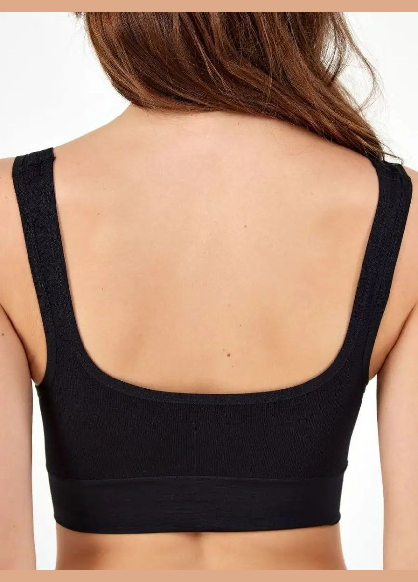 Чёрный планж топ бюстгальтер ким с глубоким декольте 3d пушап в классическом стиле черный No Brand