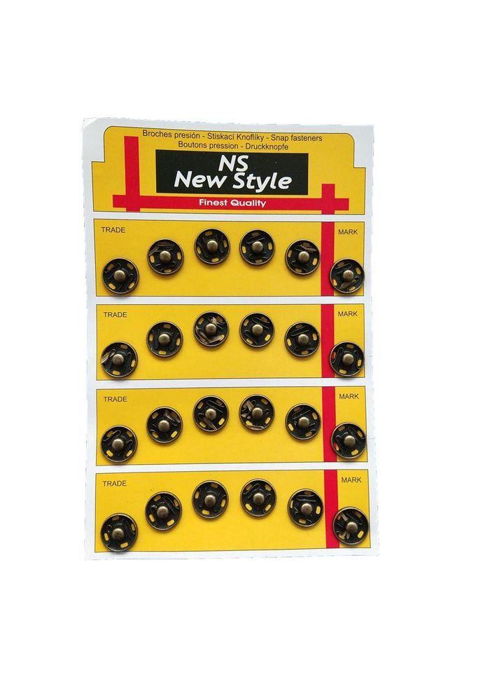 D=15мм, пришивные застежки-кнопки для одежды 24шт металл - Антик Plus-plus (352744335)