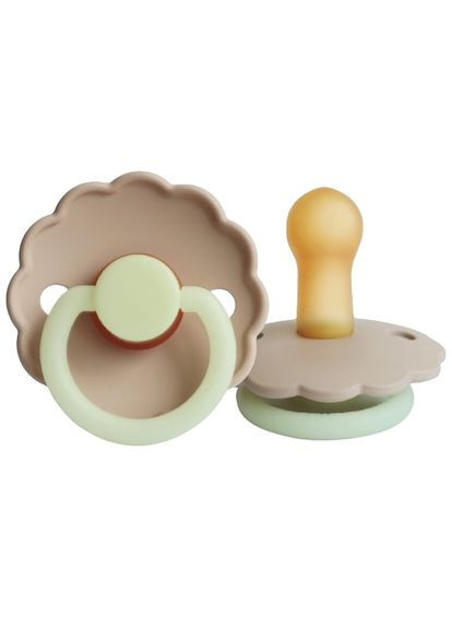 Пустушка латексна Daisy Night Croissant Night, кругла, size 1, 0-6 міс., бежевий () FRIGG 000589 (354781583)