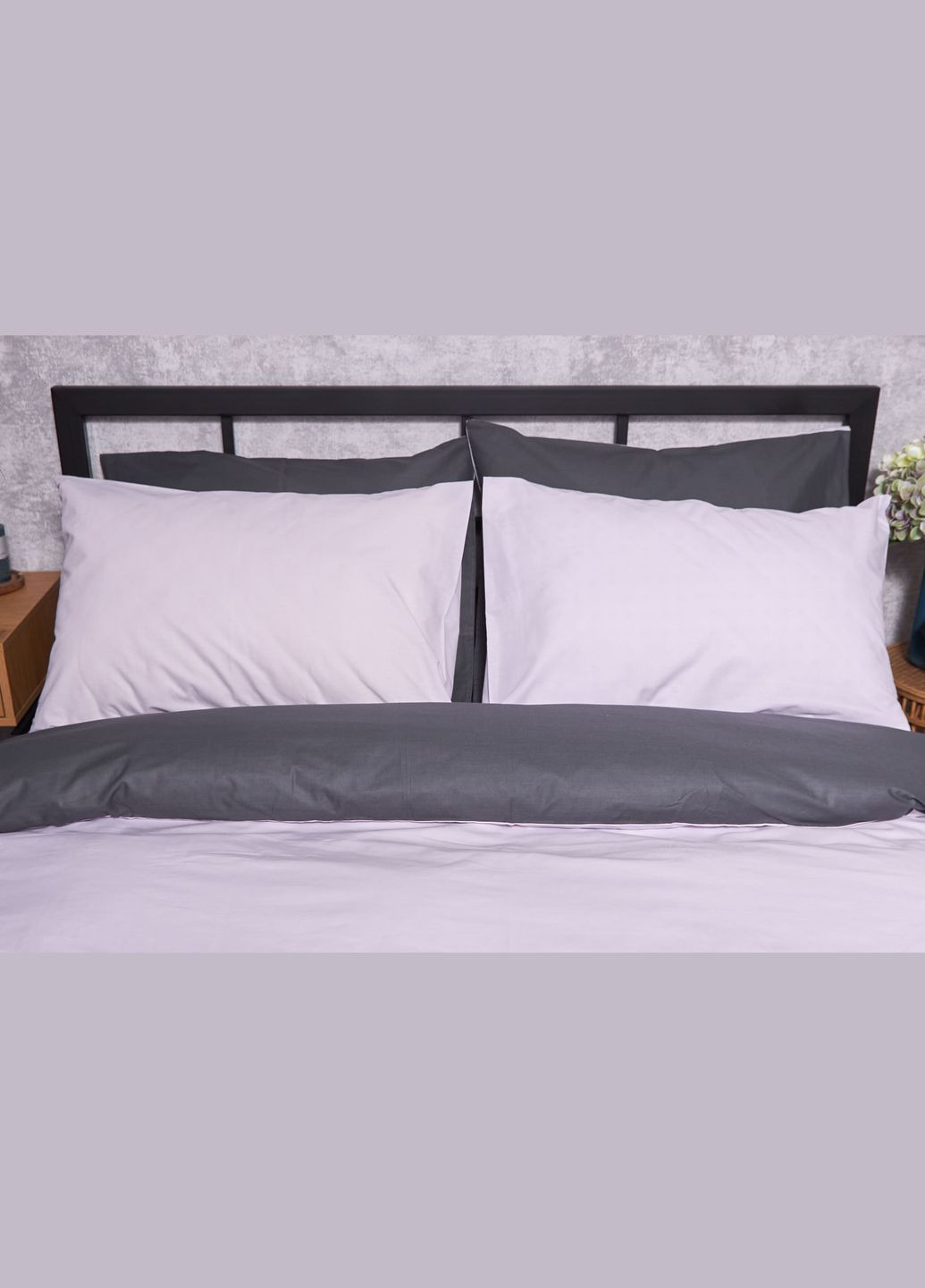 Комплект постільної білизни Бязь Gold Люкс «» сімейний 143х210х2 наволочки 4х70х70 (MS-820002362) Moon&Star Orchid Gray (286762488)