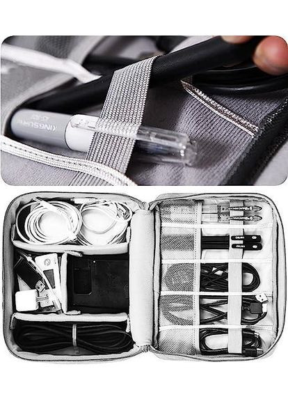 Сумка-органайзер для кабелей, зарядок и аксессуаров доступна в разных цветах Po Fanu (365877029)