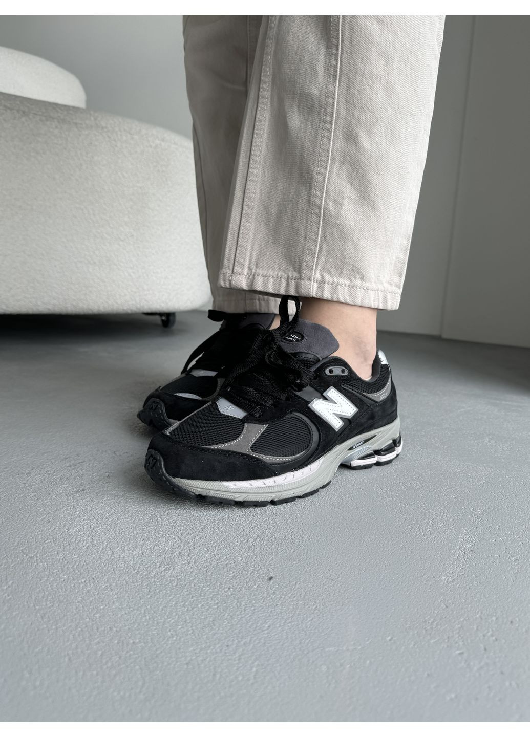 Черные демисезонные кроссовки мужские new balance 2002r black m2002rr1 нью беланс 2002r No Brand