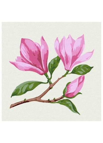 Картина по номерам (4823098540601) Rosa Star Гілка магнолії 15 х 15 см (366156805)