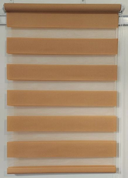 Рулонна штора день-ніч BH 1210 світло-коричневий 67х150 См No Brand (361663936)