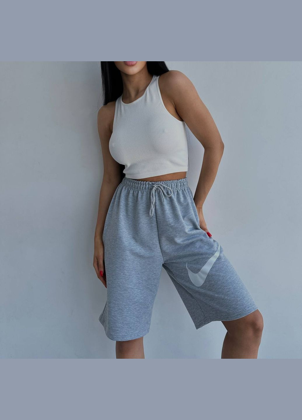 Жіночі шорти бермуди двонитка No Brand С824/825-1422/1 (341677022)