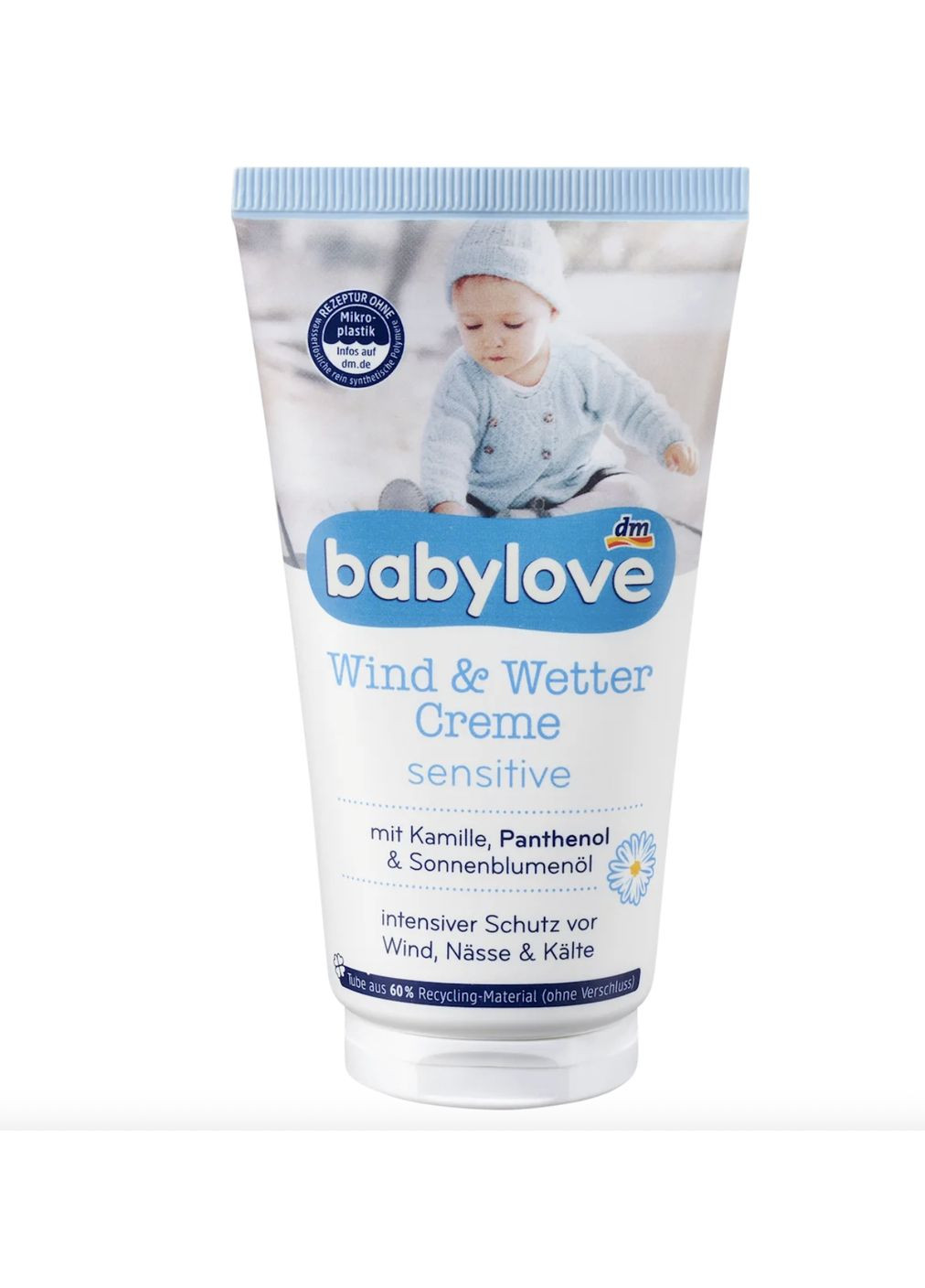 Дитячий захисний крем від вітру і холоду Wind und Wetter Creme sensitive з ромашкою та пантенолом 75 мл BabyLove (368293484)