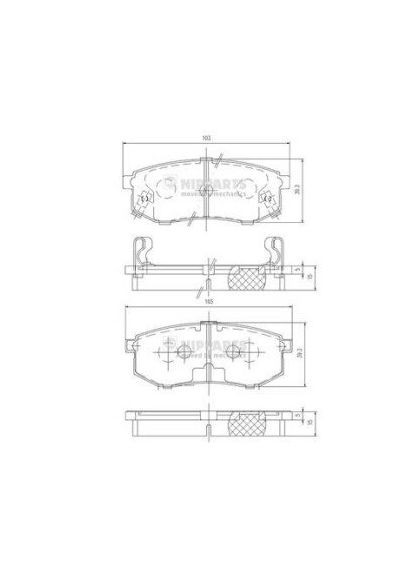 Тормозные колодки Nipparts (364834939)