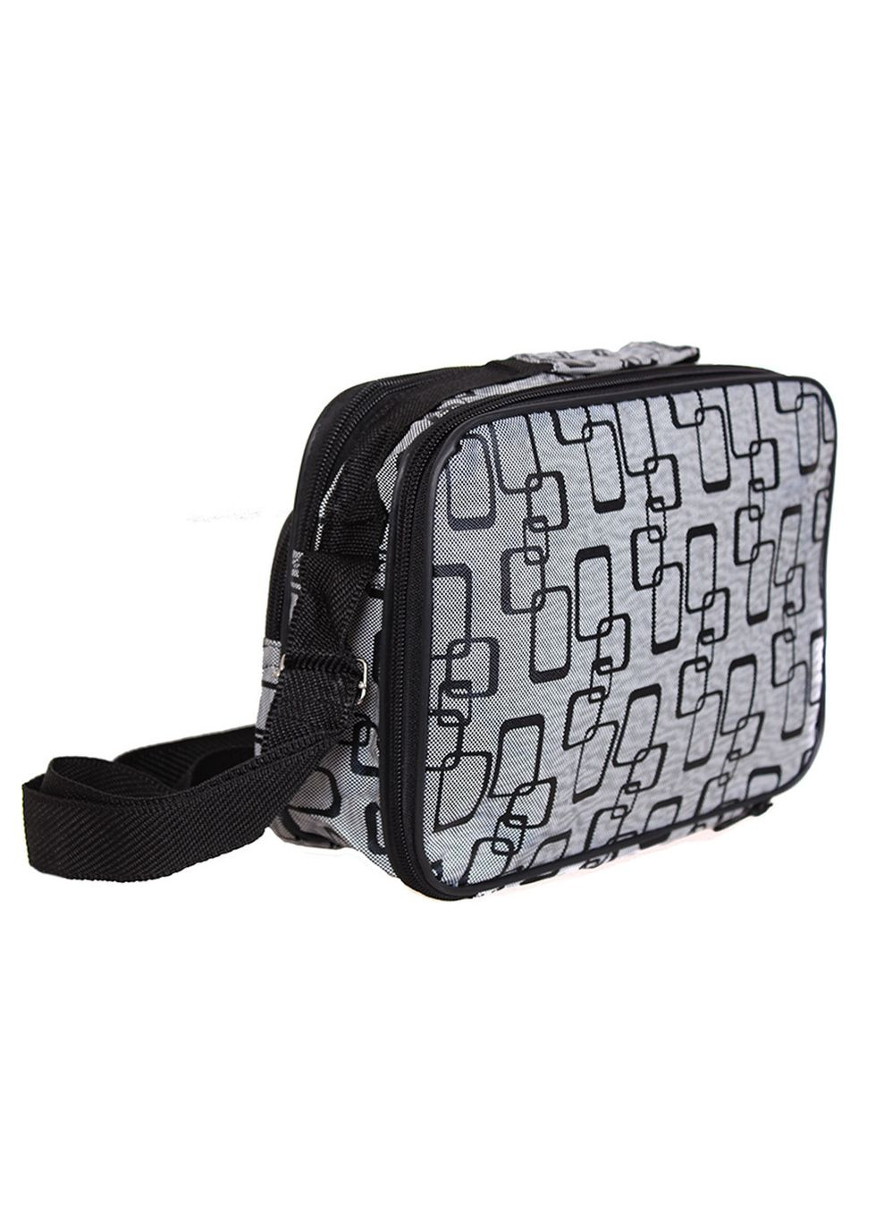 Чоловіча сумка зі шкірозамінника 301566 сіра No Brand (370848067)