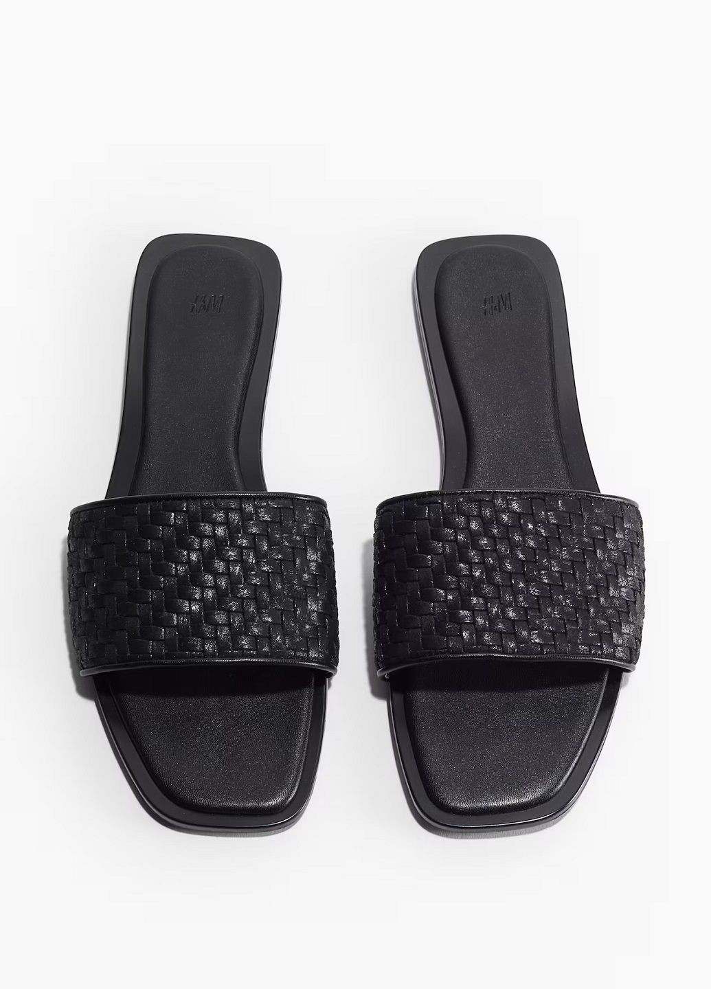 Черные шлепанцы H&M