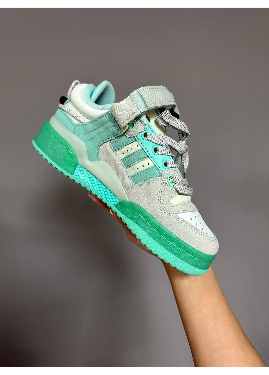 КРОСІВКИ ЖІНОЧІ ADIDAS FORUM X BAD BUNNY MINT АДІДАС ФОРУМ БЕД БАННІ No Brand зелені демісезони (368887775)