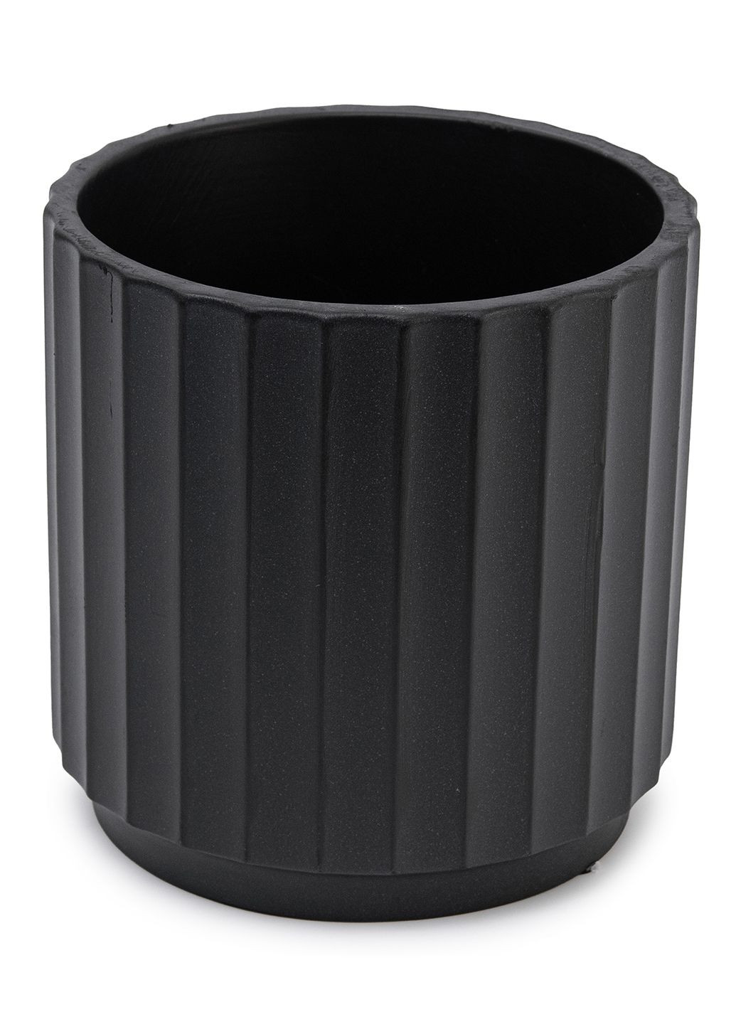 Кашпо для цветов elemi Грань 13.5 см керамическое 1,4 л черное Мамин Посуд (336213685)