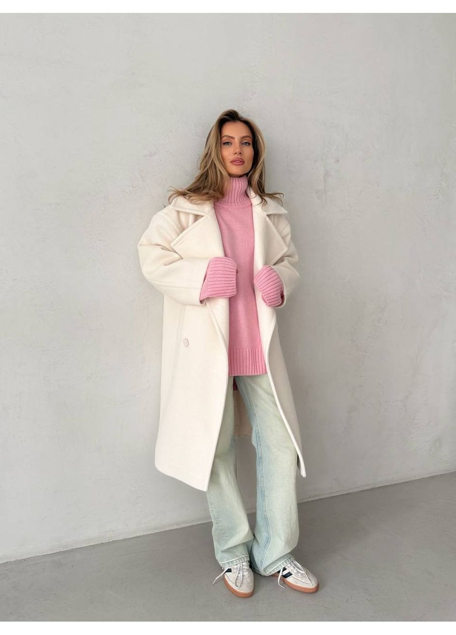 Молочное демисезонное Пальто ITALY, цвет Молочный milirud