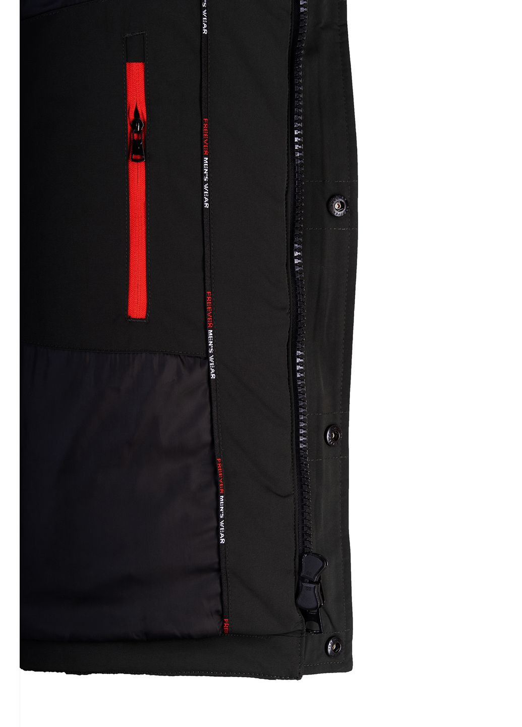 Чорна демісезонна куртка чоловіча wf 70559 чорна Freever