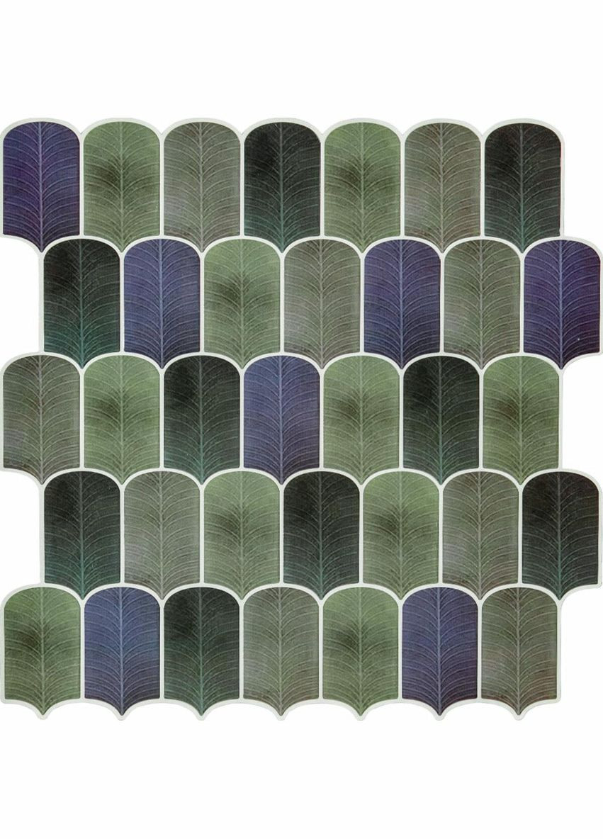 Самоклеящаяся полиуретановая плитка серо-фиолетовая мозаика 305х305х1мм (3DPanda-1194) Sticker Wall (323155129)