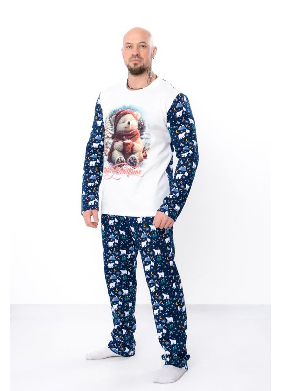 Піжама чоловіча "Family look" (кофта та штани) з новорічним принтом "Ведмедик" (p-18568) Носи своє (368992101)