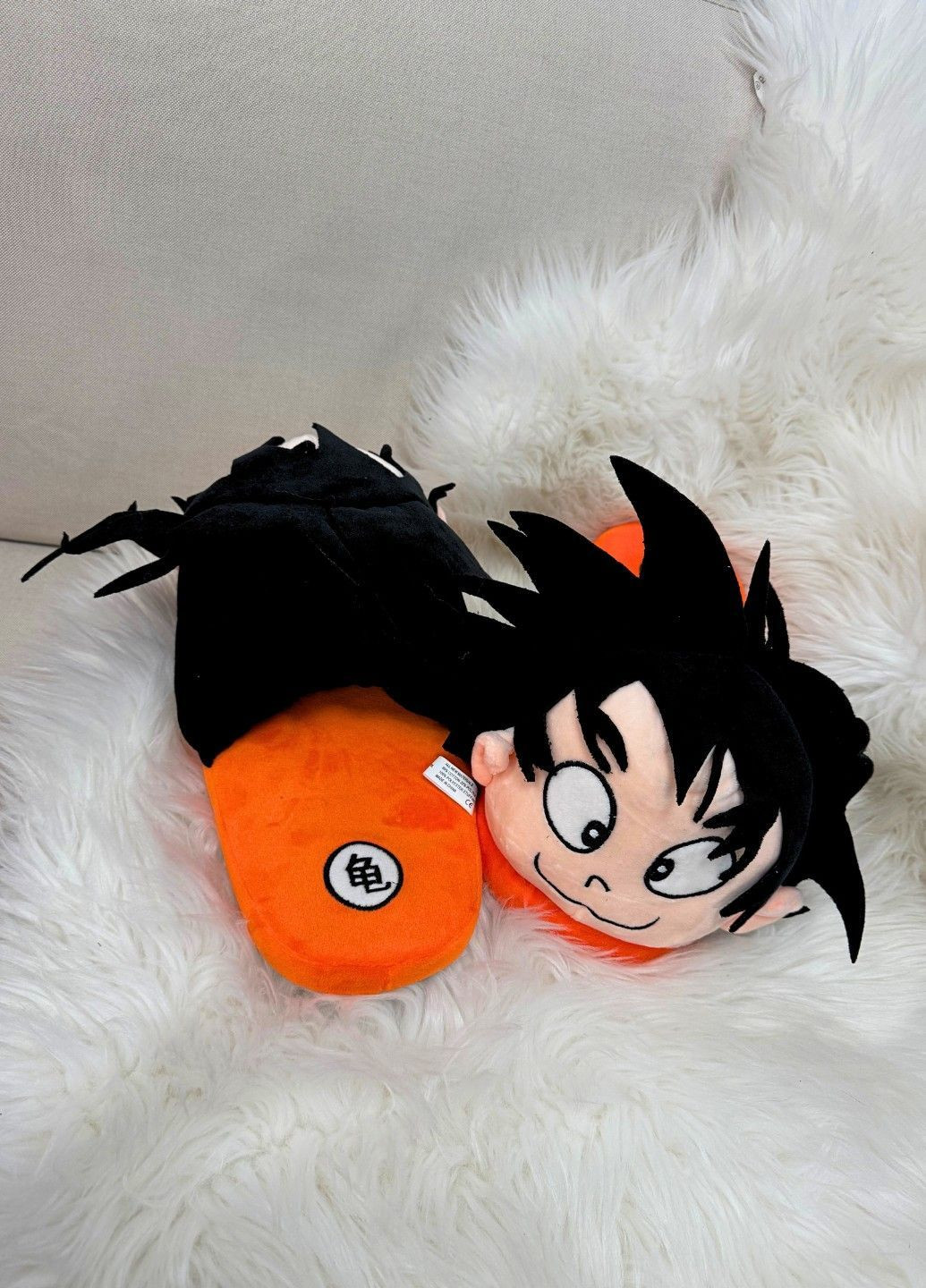Капці кігурумі домашні для підлітків та дорослих Сон Гоку помаранчевий плюшеві Lalapka (362490072)