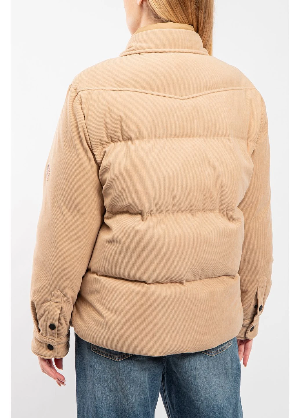Бежева зимня куртка пуховик Moncler